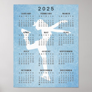 Schaatser ontwerp 2025 kalenderposter poster
