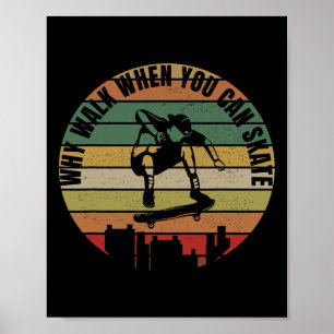 Schaatser Outfit Skateboard Kleren Skater Schaats Poster