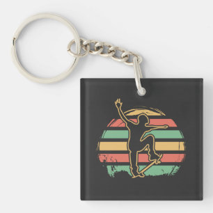 Schaatser Retro Sleutelhanger