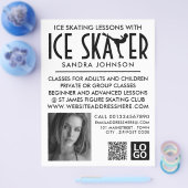 Schaatser Silhouet Logo, Schaatsles Advertentie Flyer (Enkel)