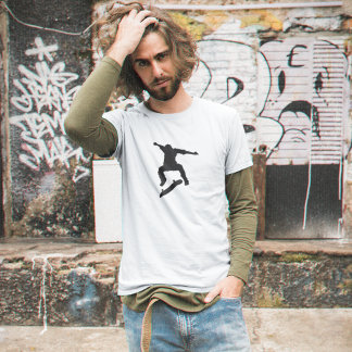 Schaatser Silhouette Skateboard Streetwear T-shirt