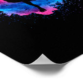 schaatser silhouette wintersport poster (Hoek)