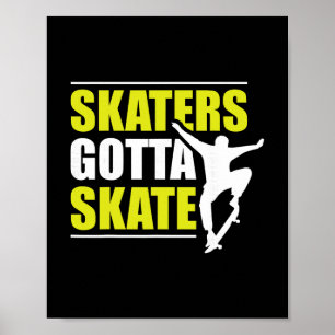 Schaatsers moeten schaatsen  poster