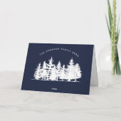 Schaatsers op een vijver Aquarel Winterlandschap Kaart (Achterkant)