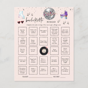 Schaatsfeest Bachelorette Bingo Spelkaart