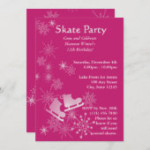 schaatsfeest kaart (Voorkant / Achterkant)