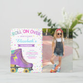 Schaatsfoto uitnodiging  (Staand voorkant)