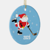 Schaatshockey Kerstmis Jaar Keramisch Ornament (Rechts)