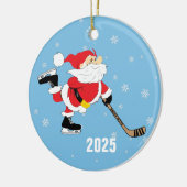 Schaatshockey Kerstmis Jaar Keramisch Ornament (Links)