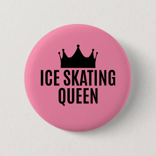 Schaatskoningin - Schaatsen Ronde Button 5,7 Cm