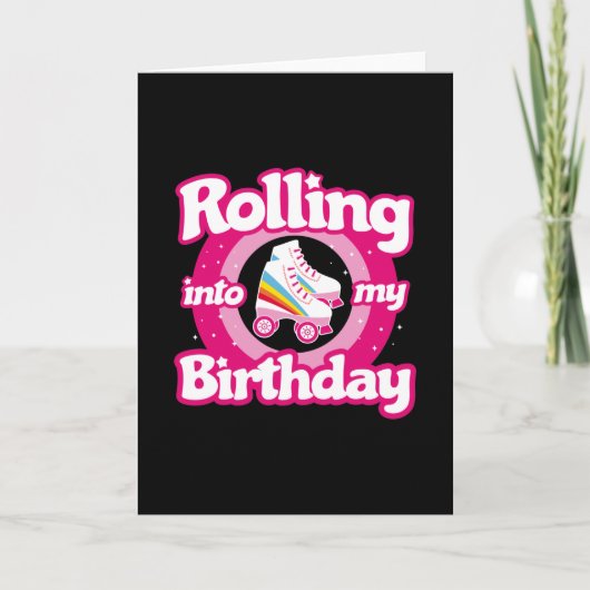 Schaatspartij - Roller Rink Roller Schaatsen Verja Kaart (Voorkant)