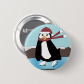 Schaatspinguïn Button (Voorkant /achterkant)