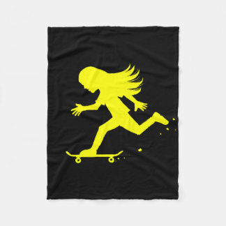 Schaatsplank Skateboarder Tiener Tiener Meisje Ska Fleece Deken