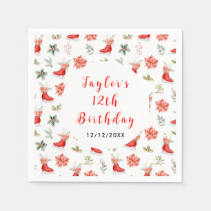 Schaatsverjaardagsfeest Rood Servet