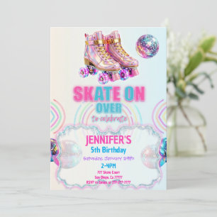 Schaatsverjaardagsuitnodiging Kaart