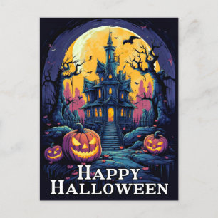 Schadelijke pompoen illustratie Happy Halloween Briefkaart
