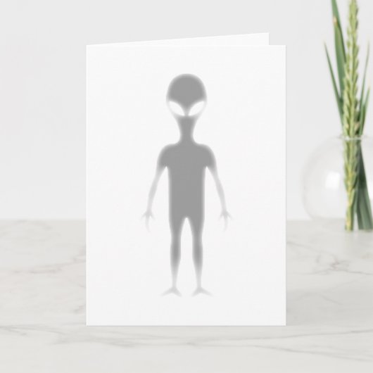 Schaduw Alien achtergrondkleur Kaart (Voorkant)