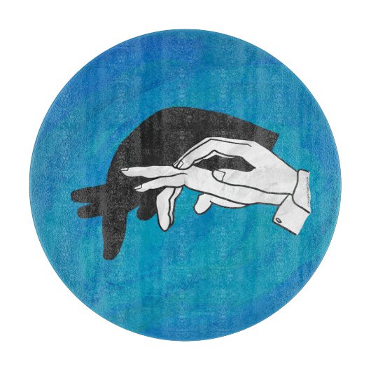 Schaduw Anteater op blauw Snijplank (Voorkant)