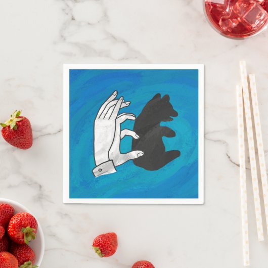 Schaduw Beer snijwond blauw Servetten (Insitu)