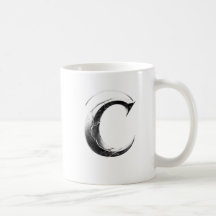 Schaduw C – Donkere Letter C beker