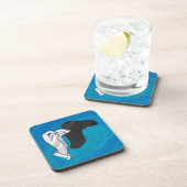 Schaduw Camel op blauw Bier Onderzetter (Rechterzijde)