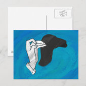 Schaduw Camel op blauw Briefkaart (Voorkant / Achterkant)