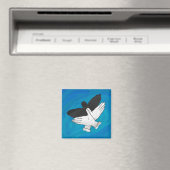 Schaduw Eagle op blauw Magneet (Insitu (Vaatwasser))