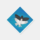 Schaduw Eagle op blauw Servet (Hoek)