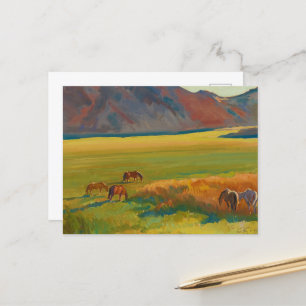 Schaduw en paarden door Maynard Dixon Briefkaart