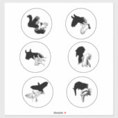 Schaduw-handpoppen  illustraties sticker (Vel)