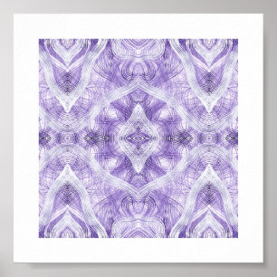 Schaduw Licht Paarse Abstracte Aquarel Kunst Poster