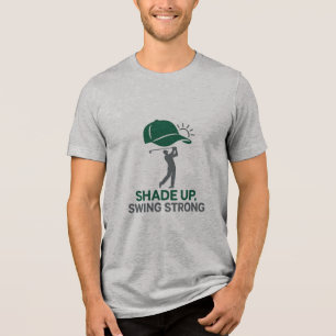 Schaduw omhoog, schommel sterk cool golf Pet Tri-Blend Shirt