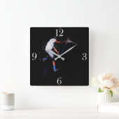 Schaduw scooter scooter kunst vierkante klok (Huis)