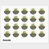 Schaduw van Zijn Vleugels Ronde Stickers (Vel)