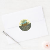 Schaduw van Zijn Vleugels Ronde Stickers (Envelop)