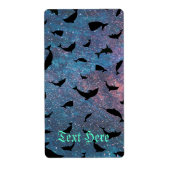 schaduw vis haai walvis op verloop sterrenstelsel etiket (Voorkant)