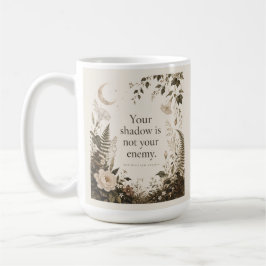 Schaduw Werk Botanische Vintage Bloemige Citaat Koffiemok