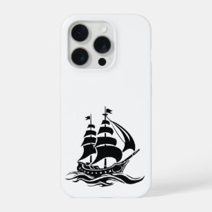 Schaduw Zeilschip – Vintage Oceaan Illustratie iPhone 15 Pro Hoesje