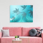 Schaduwbladeren van de boomtak canvas afdruk (Insitu (Woonkamer))