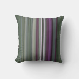 Schaduwbloemen Paarse en groene streep Kussen