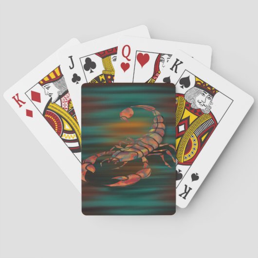Schaduwen dansen van de Scorpion koning Pokerkaarten (Achterkant)