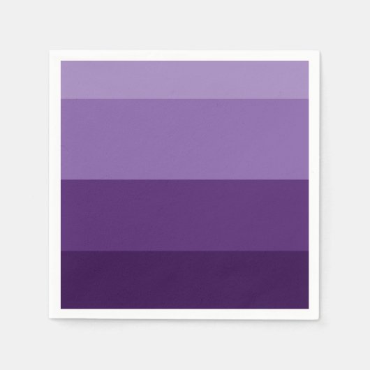 Schaduwen en lichte Paarse Stripes Party Servet (Voorkant)
