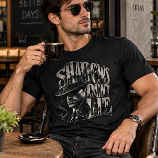 Schaduwen Liegen Niet Vintage Noir Detective T-shirt