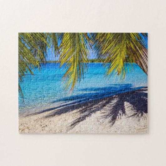 Schaduwen op het strand legpuzzel (Horizontaal)