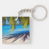 Schaduwen op het strand sleutelhanger (Achterkant)