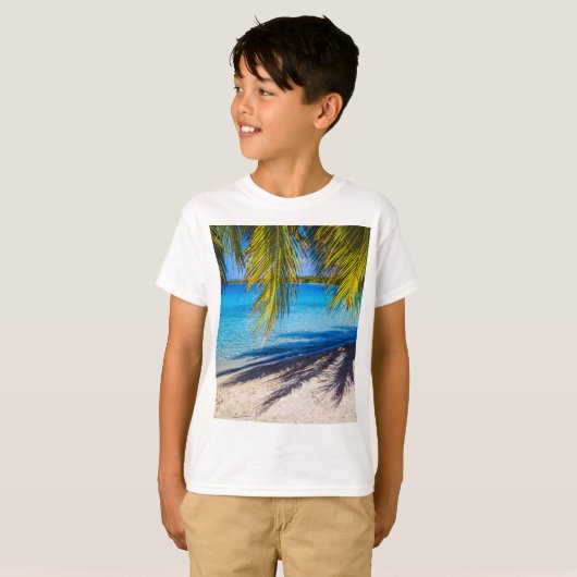 Schaduwen op het strand t-shirt (Voorkant volledig)