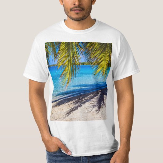 Schaduwen op het strand t-shirt (Voorkant)
