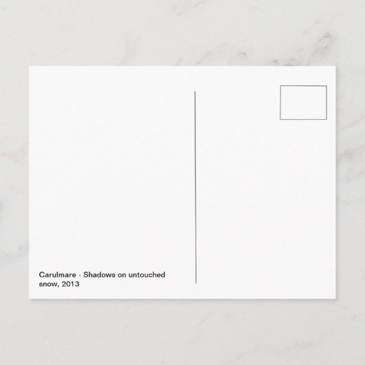 Schaduwen op onaangeroerd sneeuw CC0098-Briefkaart Briefkaart (Achterkant)