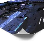 Schaduwen over Blauwe Hemel Poster (Hoek)