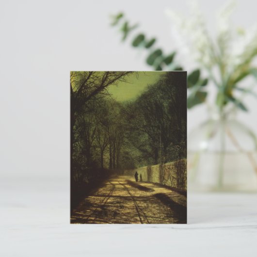 Schaduwen over de muur van het Park, het Roundhay  Briefkaart (Staand voorkant)